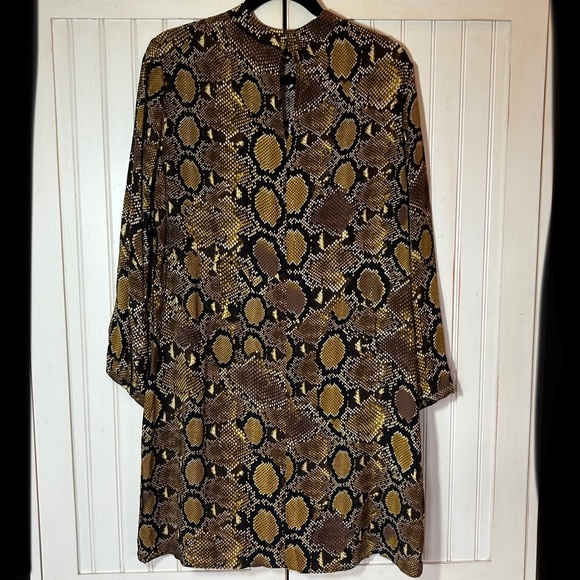 Zara Snakeskin Print Dress Sz L EUC - Picture 6 of 13